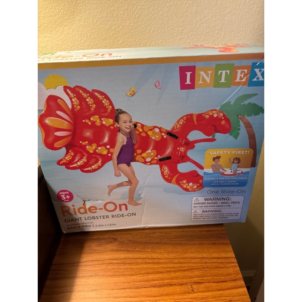 New Sealed Intex Giant Lobster Ride On